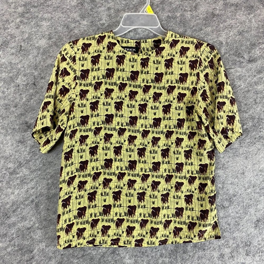 Patrick Collection Short Sleeve Top Small Women's 100% Silk Adults